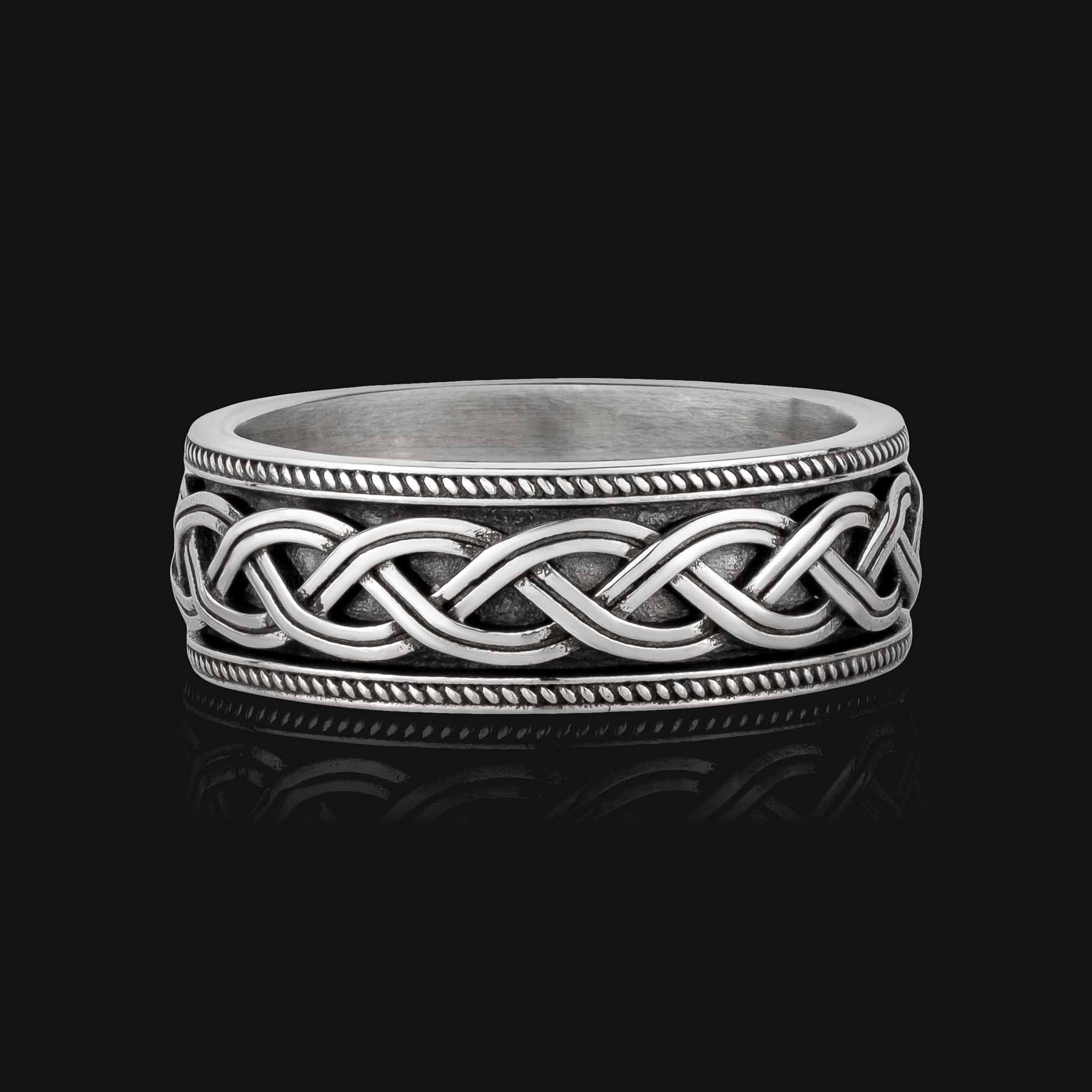 CELTIC ARTS SILVER RING約11号期間限定出品シルバー925 Celtic Knot - Handcrafted 925 Sterling Silver Band Ring