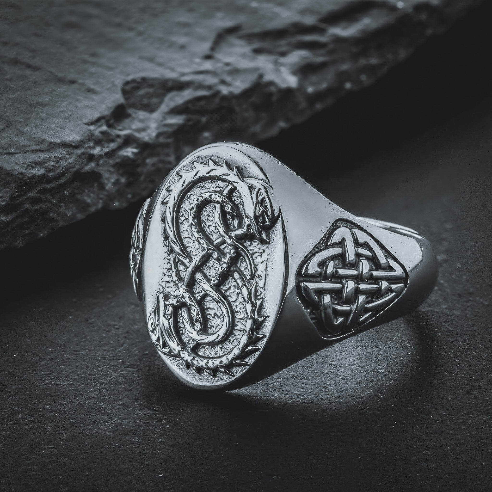 Bastion - Sterling Silver Signet Ring
