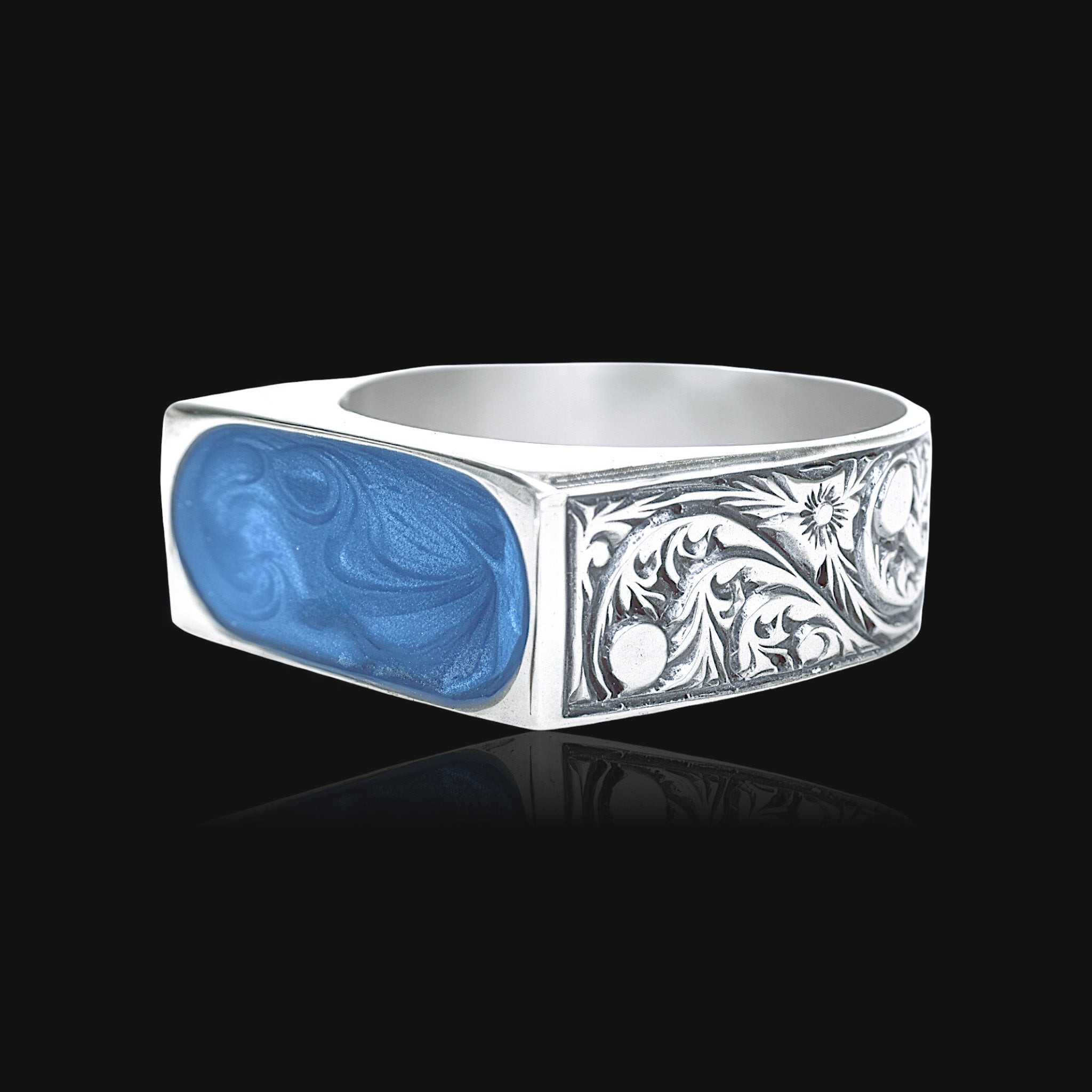 Pelagos - Sterling Silver Signet Ring